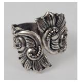 Taxco Mexico Sterling Silver Clamper Bracelet