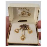 Stamper Black Hills Gold Earrings and Necklace