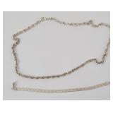 Sterling Silver Necklace and Bracelet