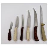 Lot of Custom Made Kitchen Knives Montana