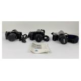 Group of Minolta and Nikon Film Cameras