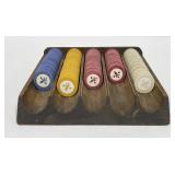 Lot of Antique Clay Montana Saloon Poker Chips