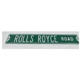 Rolls Royce Road Street Sign