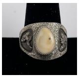 Sterling Silver Montana Elk Tooth Ring
