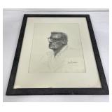Donovan Johnson Mid Century Pen Ink Drawing