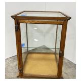 Antique Oak Mercantile Display Cabinet
