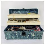 Antique Fishing Tackle Box w/ Lures and Reels