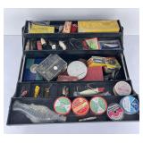 Antique Fishing Tackle Box w/ Lures and Reels