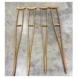 2 Pair of Hospital Corps US Army Crutches
