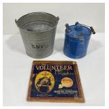Great Northern Railroad Bucket Gas Can Box Label
