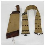 WW2 USMC Entrenching Machete and Belt