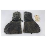 Antique Leather Motorcycle Riding Gloves
