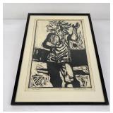 1960 Woodblock Print The Prophet