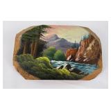 Antique Montana Tourist Plein Air Painting