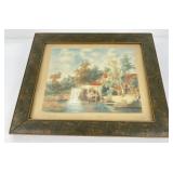 Antique Hand Tinted Photo Saw Mill