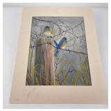 Montana Watercolor Bird Painting