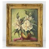 Antique Still Life Painting of Flowers