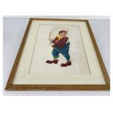 Cartoon Watercolor Painting Clown