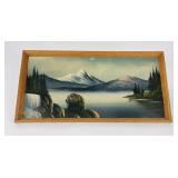 Antique Montana Lake Painting
