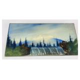 Antique Montana Lake Painting