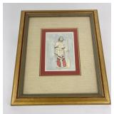 French Fur Trader Montana Watercolor Painting