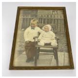 Antique Butte Montana Hand Tinted Photo of Kids