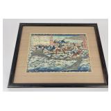 Utagawa Hiroshige III Fishing Woodblock Print
