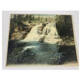 Antique Dickson North Dakota Falls Tinted Photo