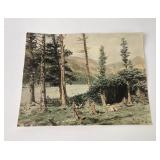 Glacier Park Montana Hand Tinted Photo