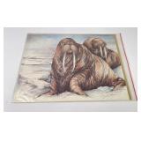 Doug Linstrand Signed Walrus Print