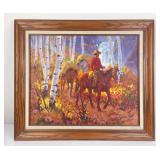 John Jones Cowboy Oil on Canvas Painting