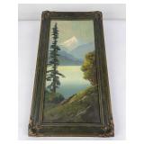 Antique Mount Hood Roadside Tourist Painting