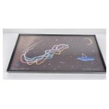 Abstract Galaxy Painting on Paper Signed