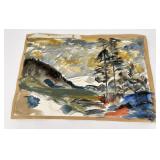 Montana Abstract Landscape Watercolor Painting