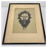 Pen and Ink Drawing Bearded Man Blackwell