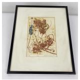 Kenji Ushiku Japanese Woodblock Print Engraving