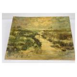 Watercolor on Board Marshlands