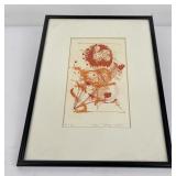 Kenji Ushiku Japanese Woodblock Print Engraving