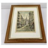 French Hand Tinted Engraving