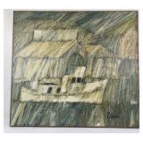Mid Century Modern Abstract Oil Painting