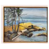 Henry Island Washington Oil on Board Painting