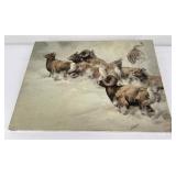 Guy Coheleach Print on Canvas Big Horn Sheep