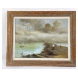 Russell Frost Abstract Oil on Canvas Beach