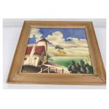 Newman Decor Airbrush Farm Scene Painting