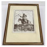 Sandy Ingersoll Montana Indian Linocut Print
