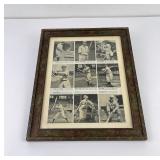 Early American Baseball Print Babe Ruth Ty Cobb