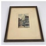 European Hand Tinted Engraving