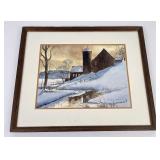 Montana Farm Watercolor Painting
