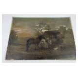 Antique American Itinerant Folk Art Painting