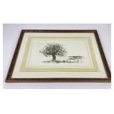 Kenji Ushiku Japanese Woodblock Print Engraving